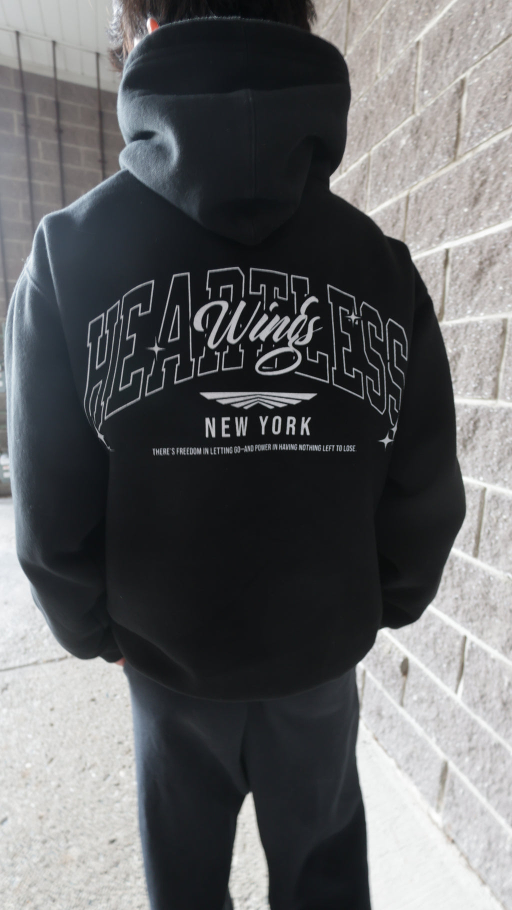 Heartless Wings Graphic Hoodie