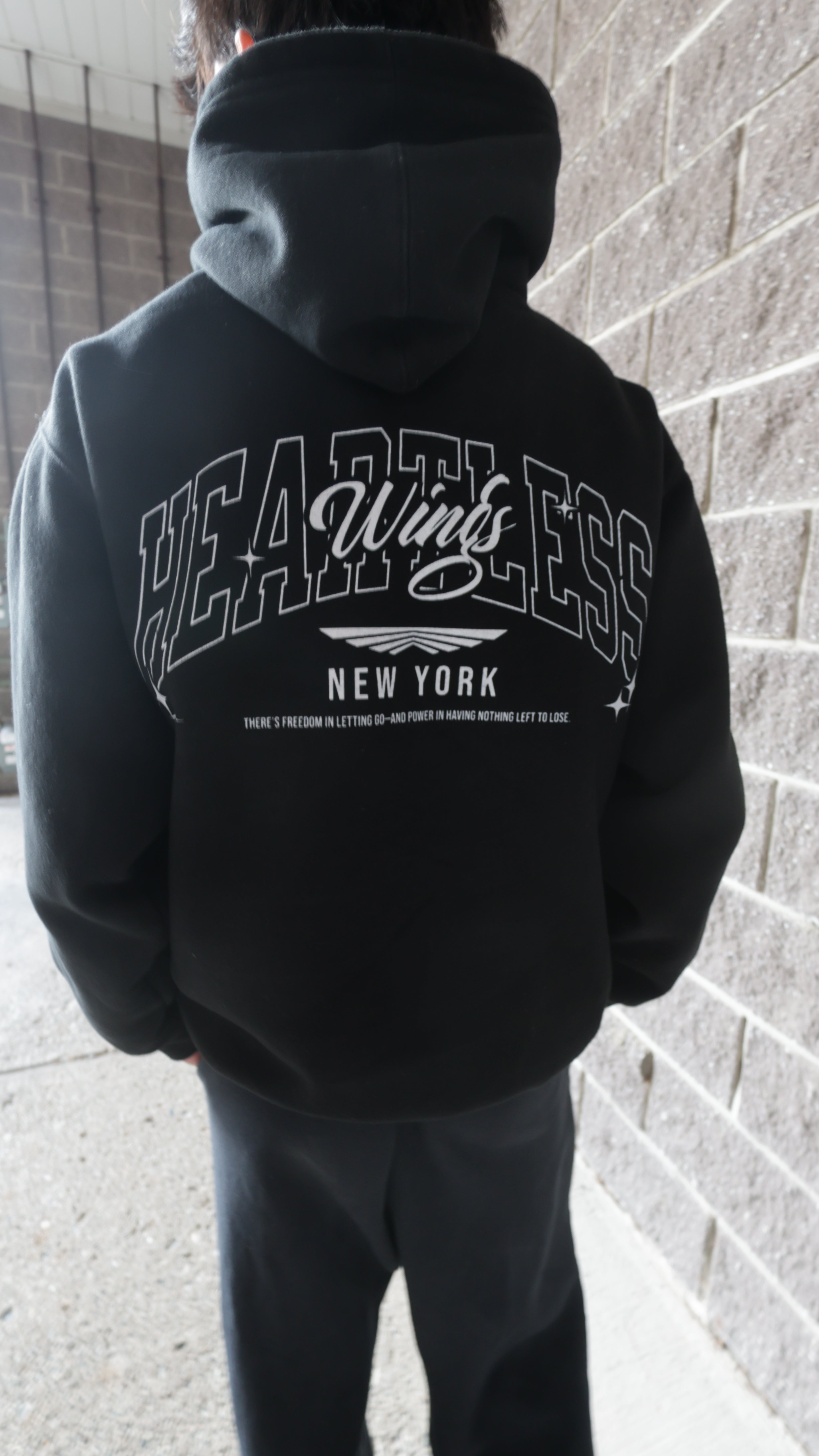 Heartless Wings Graphic Hoodie